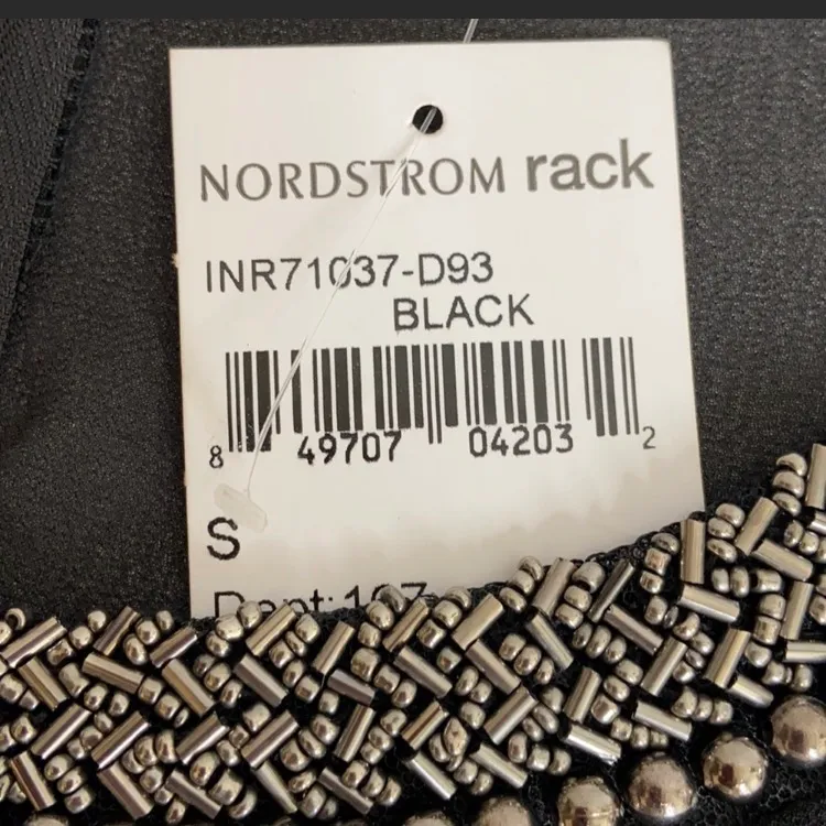 Black Sheer Beaded Tank Top - Image 9