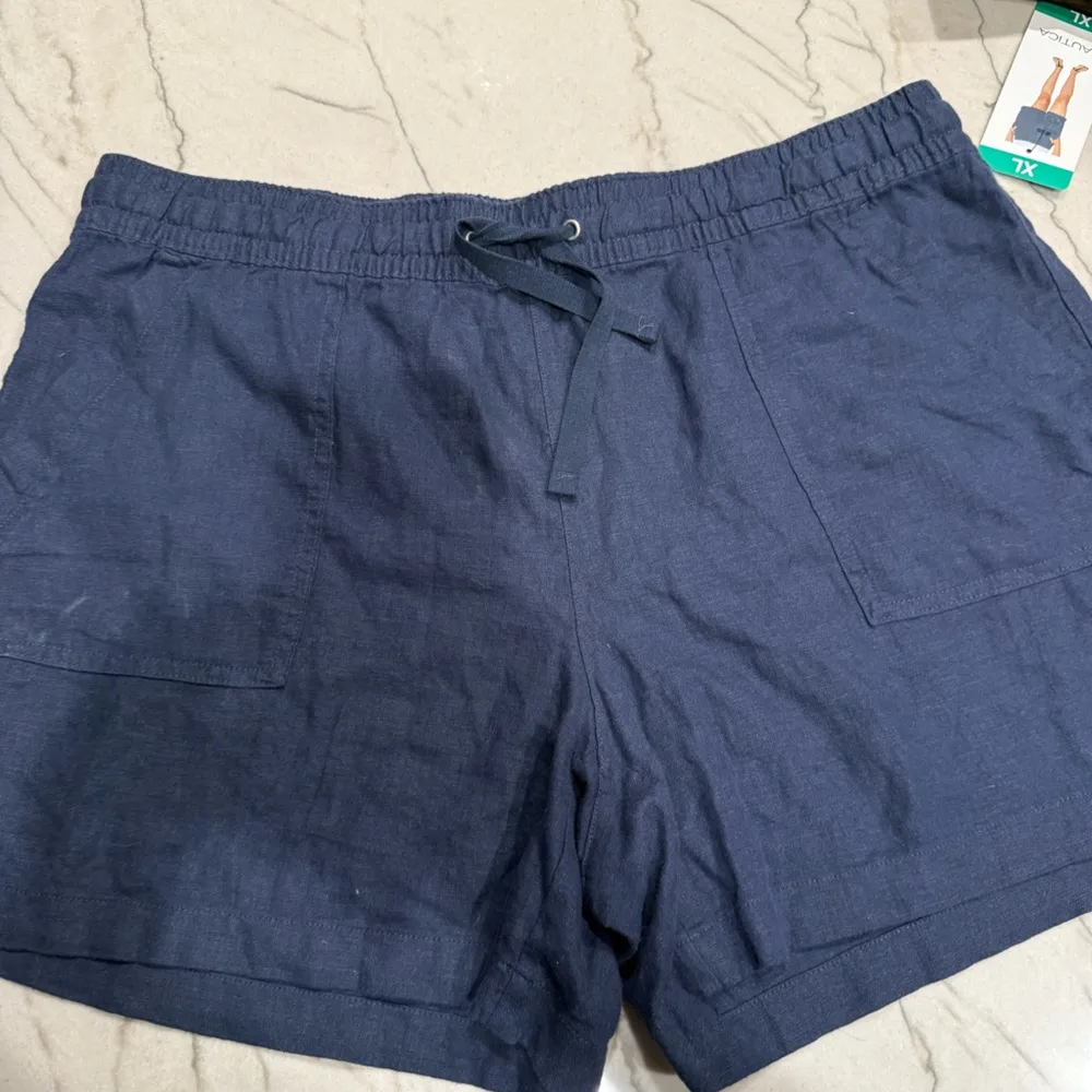 Nautica Women's Linen Blend Pull-On Short (X-Large, Navy Seas) - Image 5