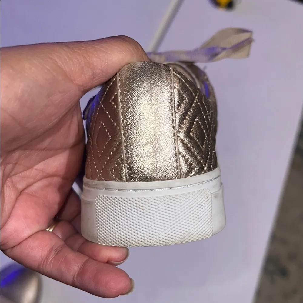 Tory Burch Marion Gold Quilted Sneakers 6M - Image 8