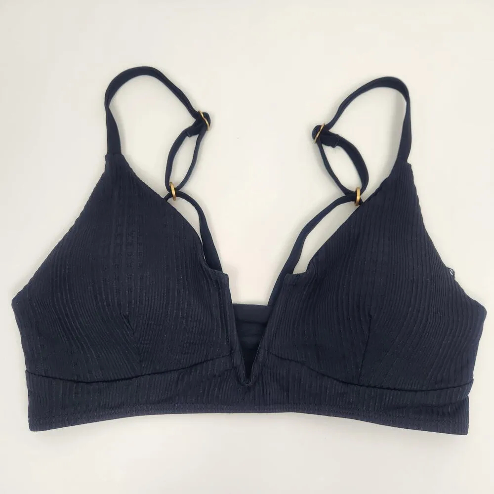 L*Space Siren Bikini Top in Black Size DD NWT Wired V - Image 3