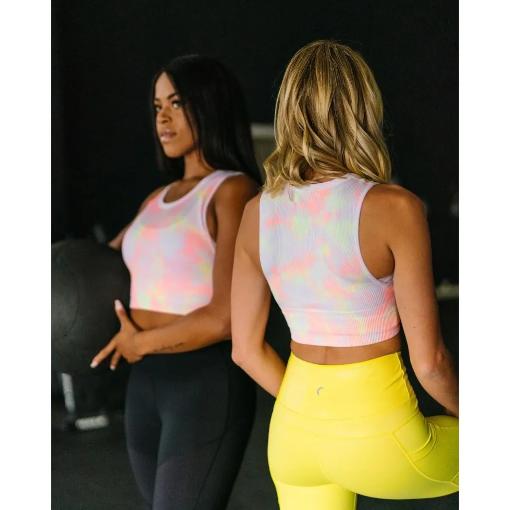 Zyia Active White Hendrix Crop Tank Top Size Large Tie - Image 6