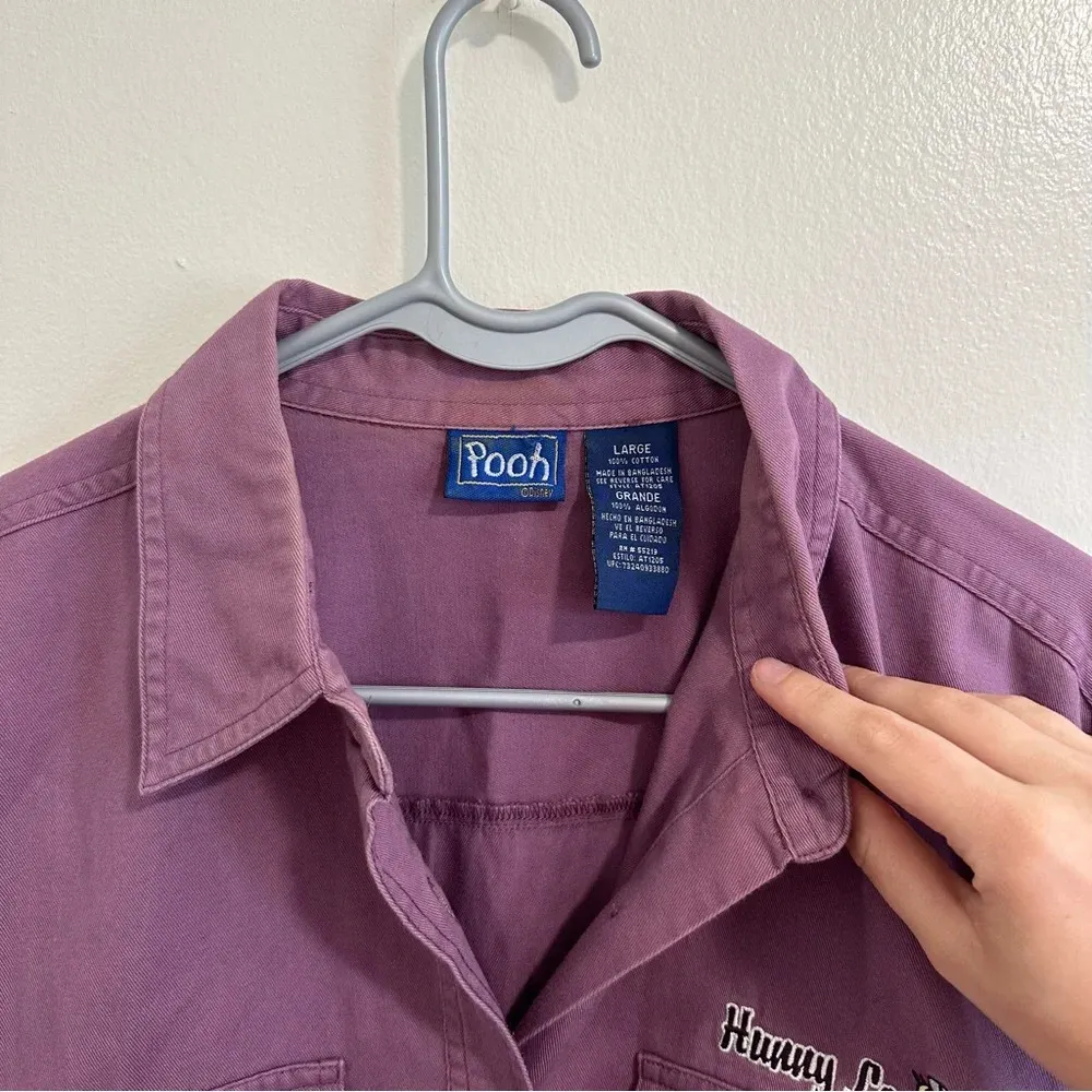 Vintage Disney Winnie the Pooh patchwork button up Large - Image 4