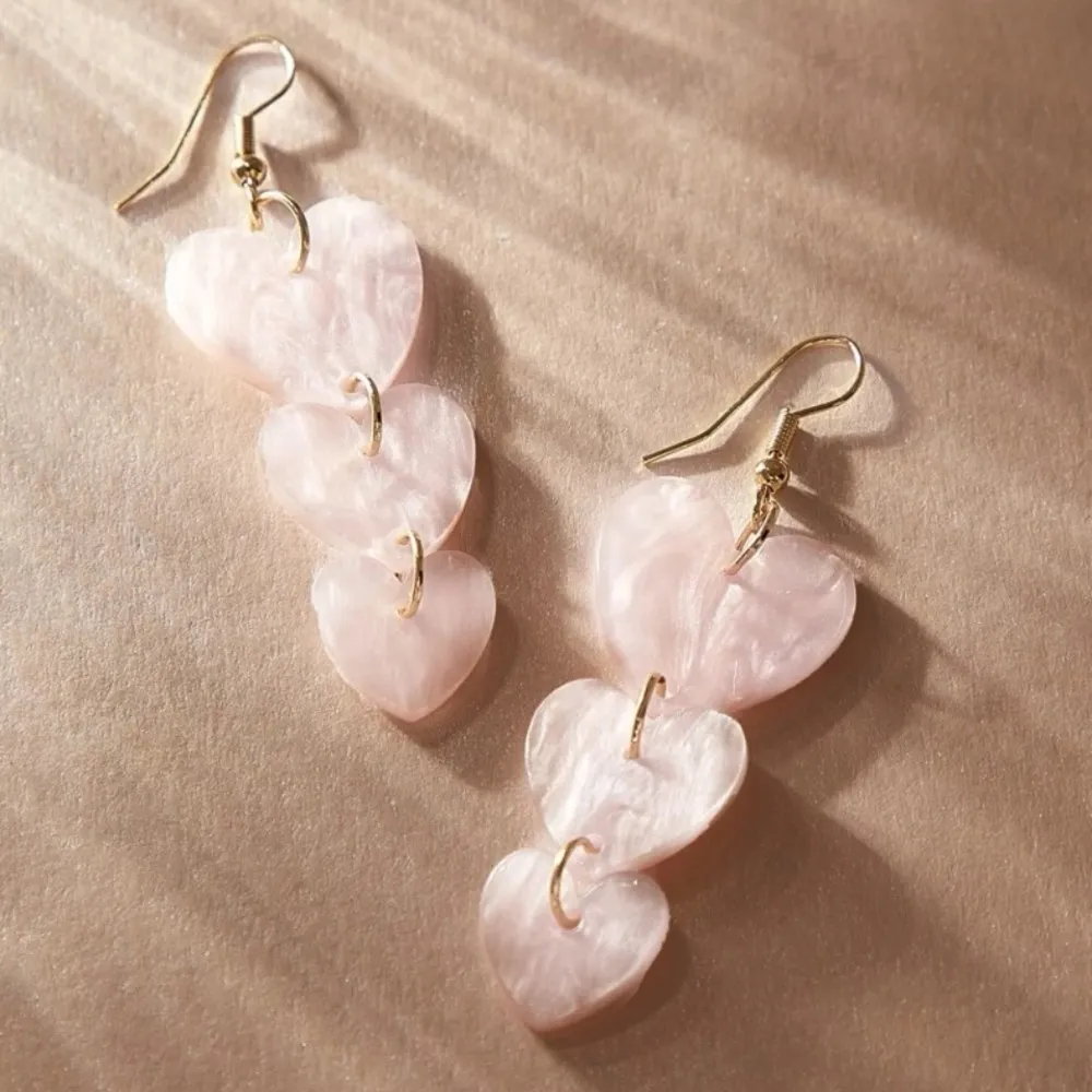 💝 pink heart drop earrings 💝​ - Image 3