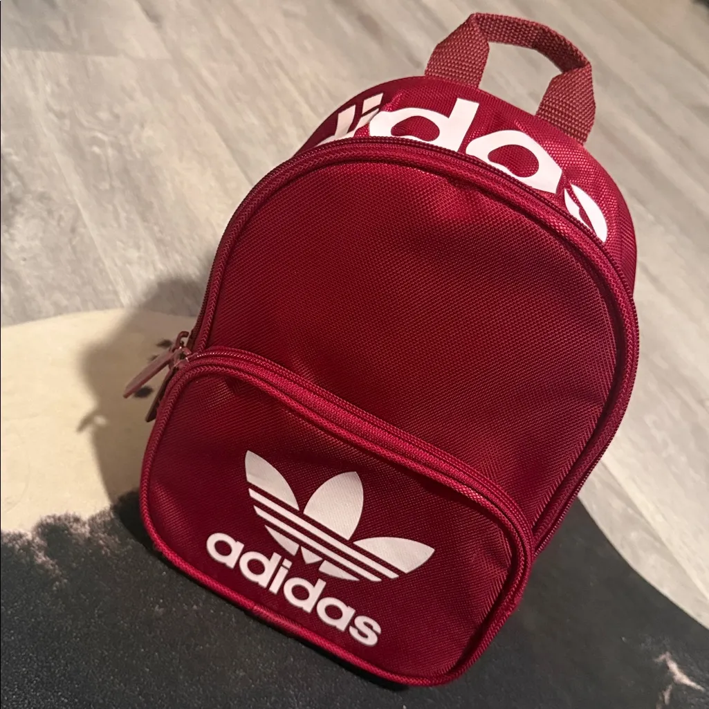 ♥️ADIDAS TriFold Mini Backpack•Maroon•NWOT♥️ - Image 3