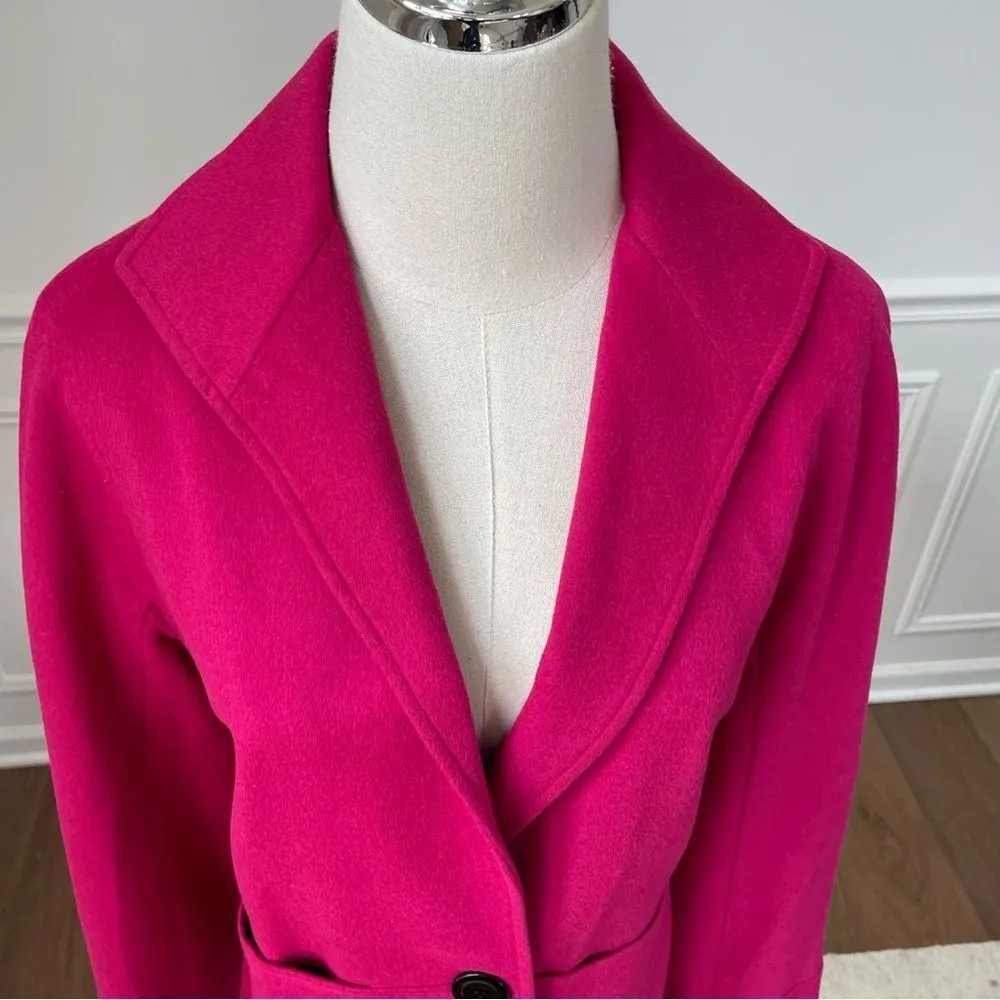 Lafayette 148 New York Raspberry Fuchsia Hot Pink Blazer Wool Angora 4 - Image 5