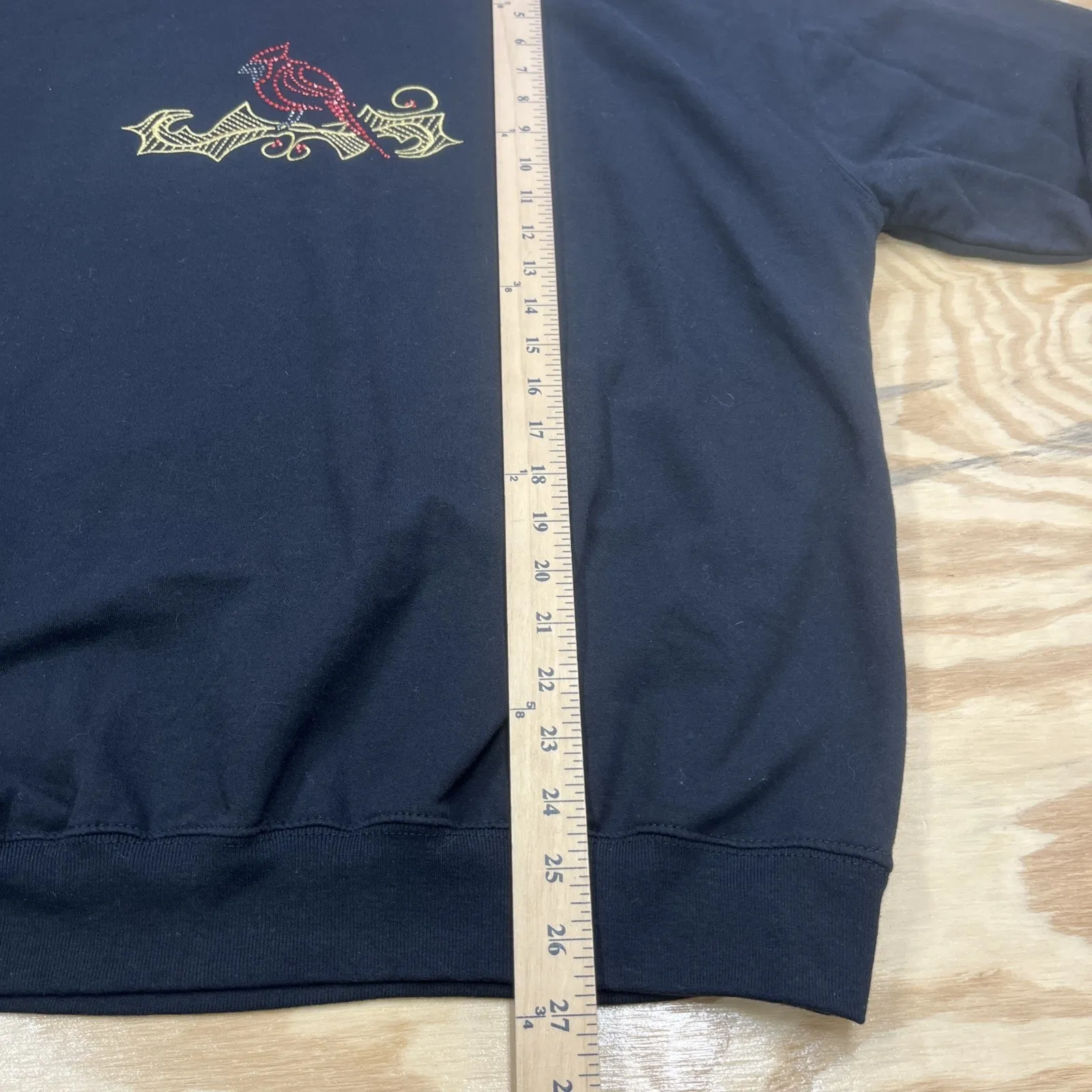 M & C Sportswear Black Bedazzled Embroidered Black Womens Sz 1X Christmas - Image 9