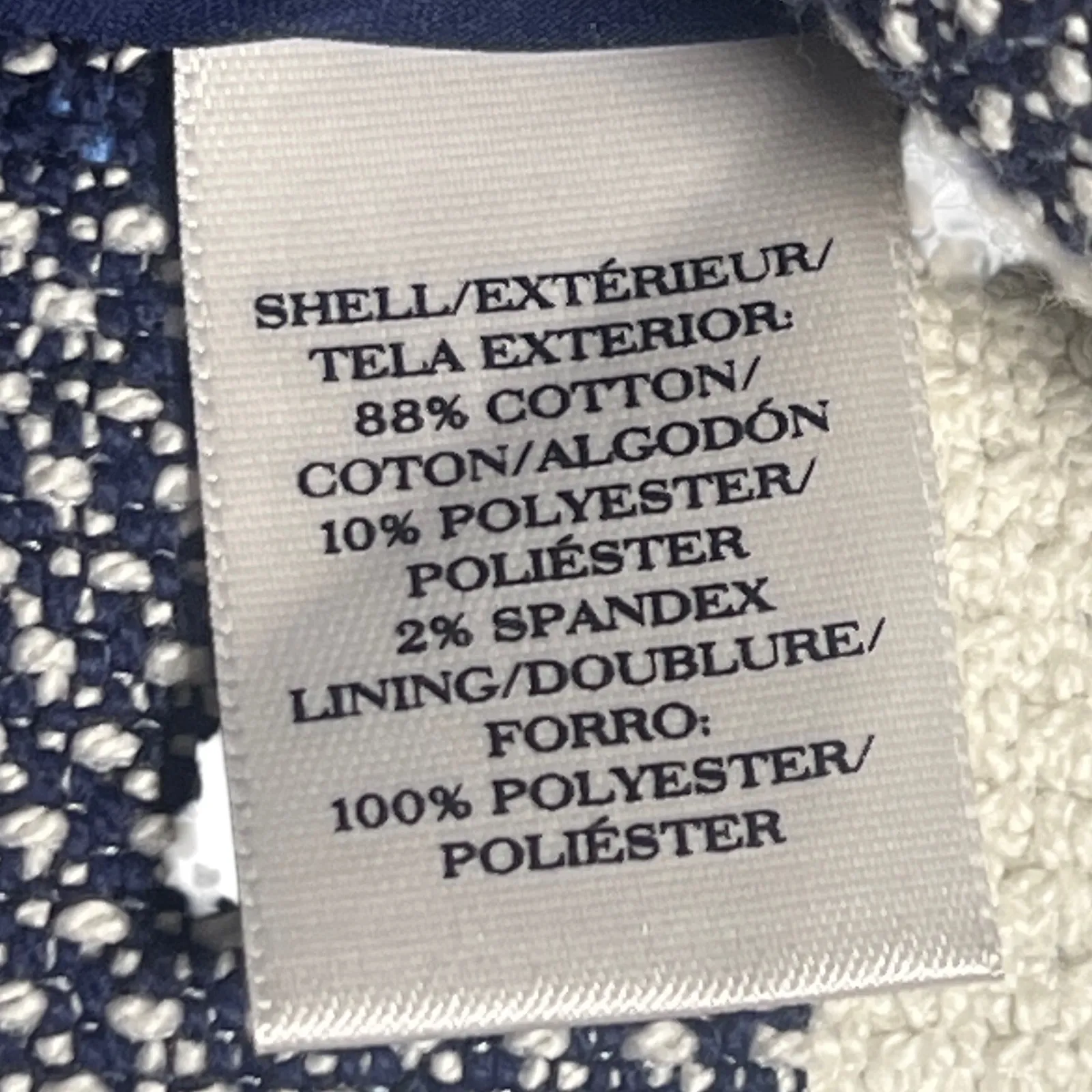 Ann Taylor Plaid Jacket & Skirt Set Size 2 Blue White Textured Button Blazer - Image 6