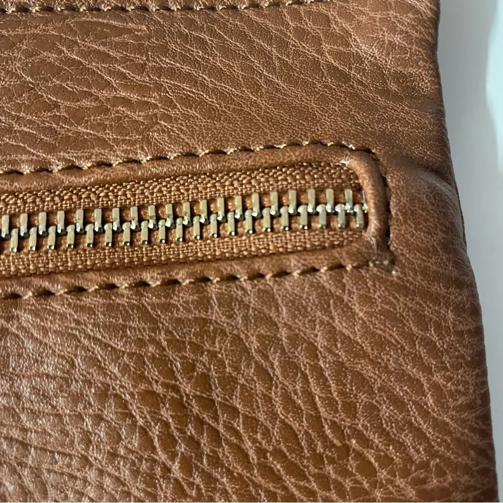 Street Level Brown Zippered Tote Attachment Pouch GUC - Image 5