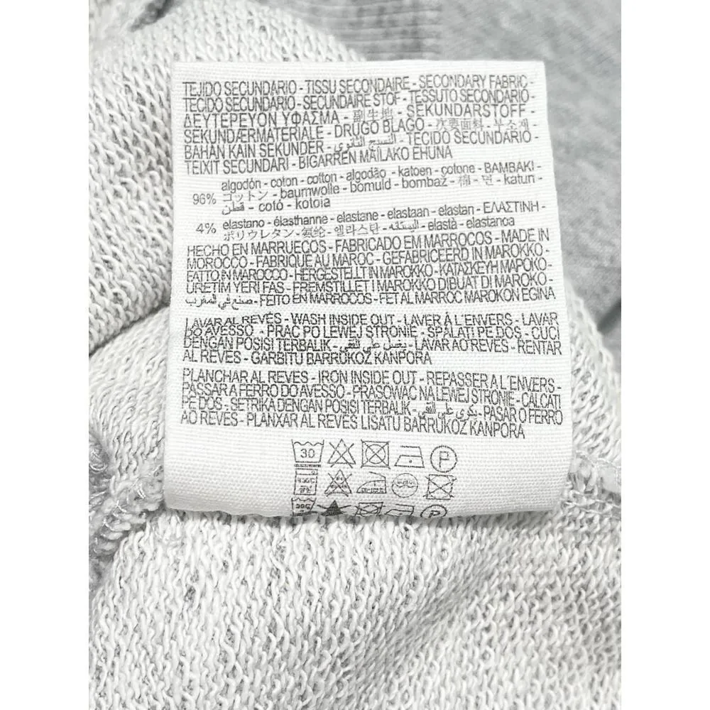 Zara x Starter Cropped Sweatshirt Gray Long Sleeves Graphic‎ Logo Gray Medium - Image 8