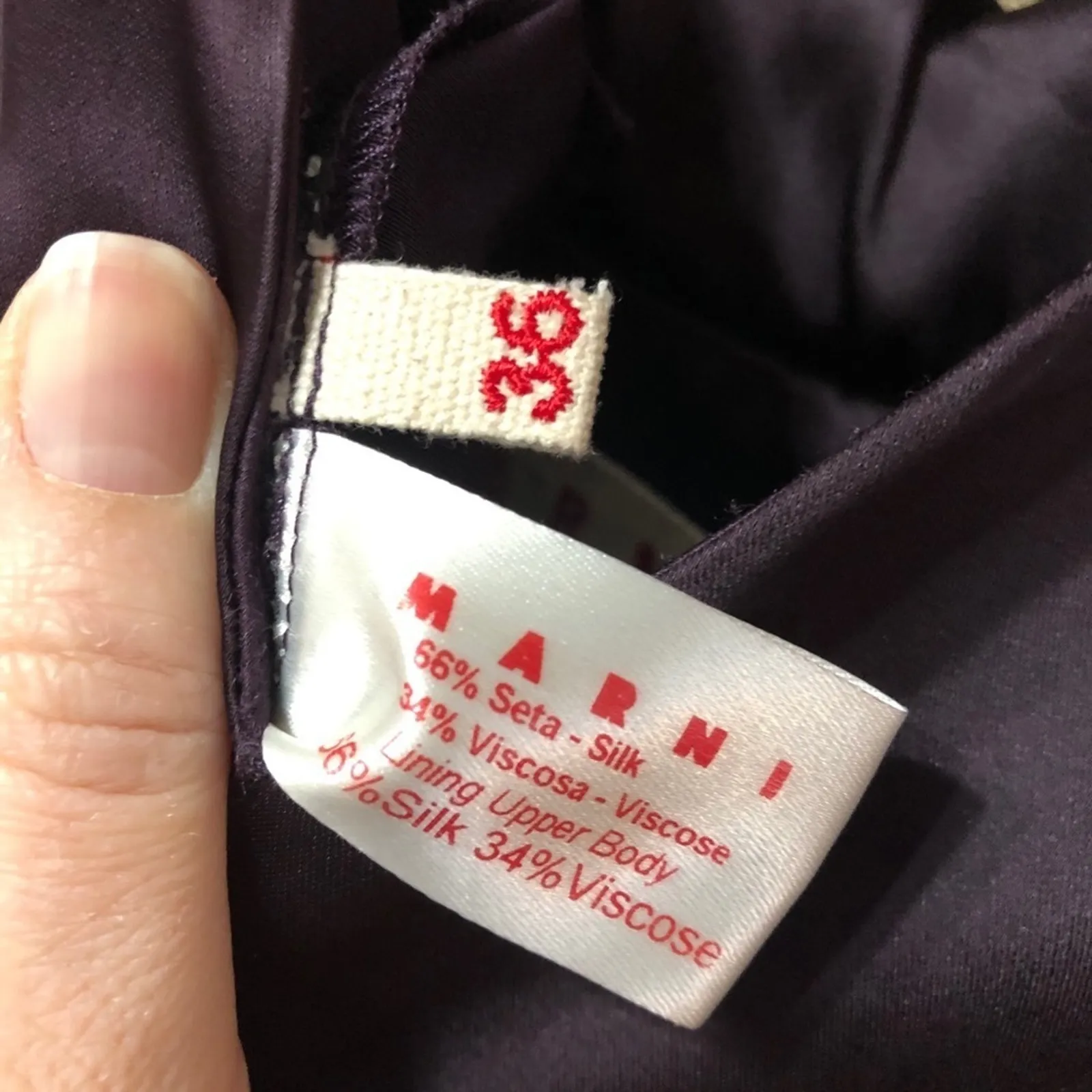 Marni Purple Silk Draped Back Formal Dress Womens 36 Quiet Luxury Classic Mini Size undefined - Image 4