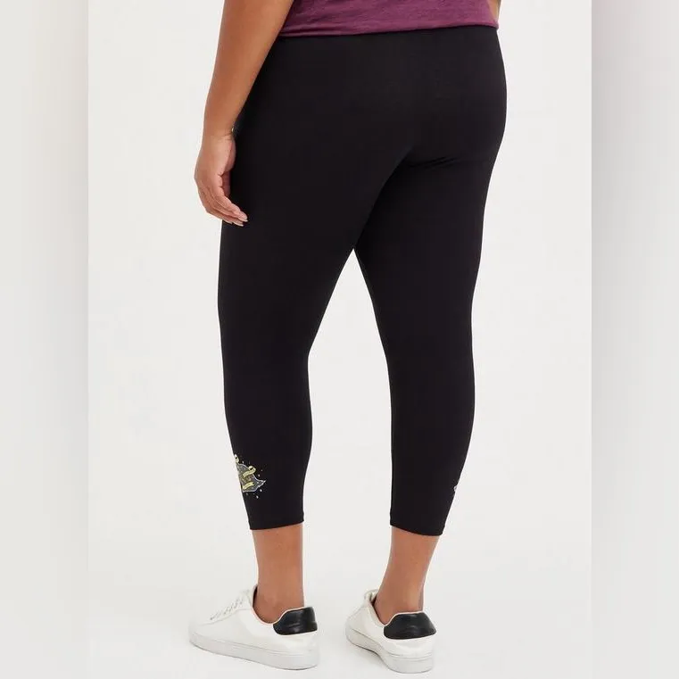 Torrid Black Harry Potter Hufflepuff Cropped Leggings - New - Size 3 (22/24) - Image 2
