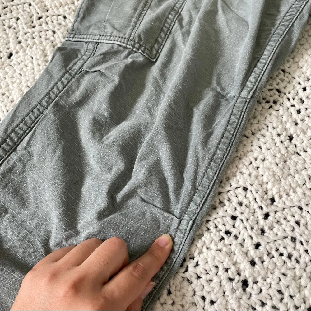 Anthropologie Jennie Ripstop High Rise Cargo Cotton Pants Green (Size 28) Cotton - Image 13