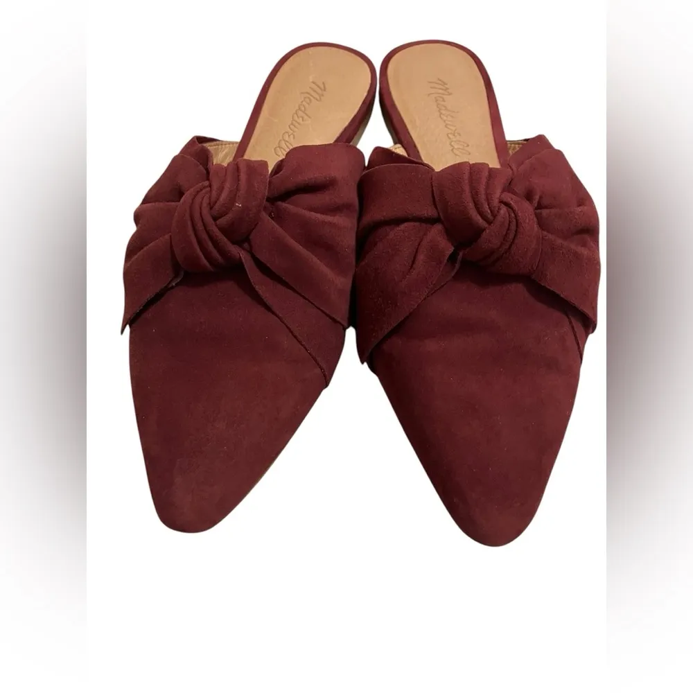 Madewell Remi Bow Mule Pinot Noir Women’s Size 6 - Image 2