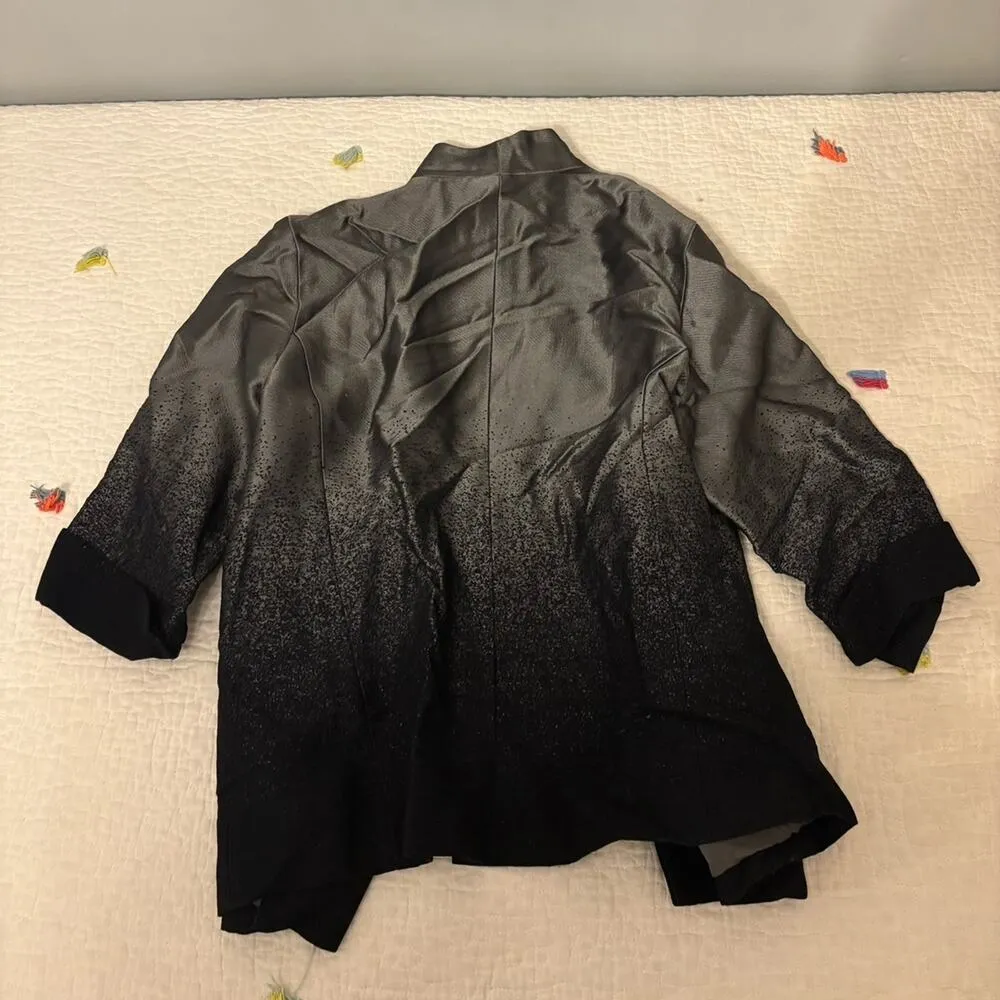 Eileen Fisher Shimmering Phantom Boucle Jacket Black 1X - Image 7