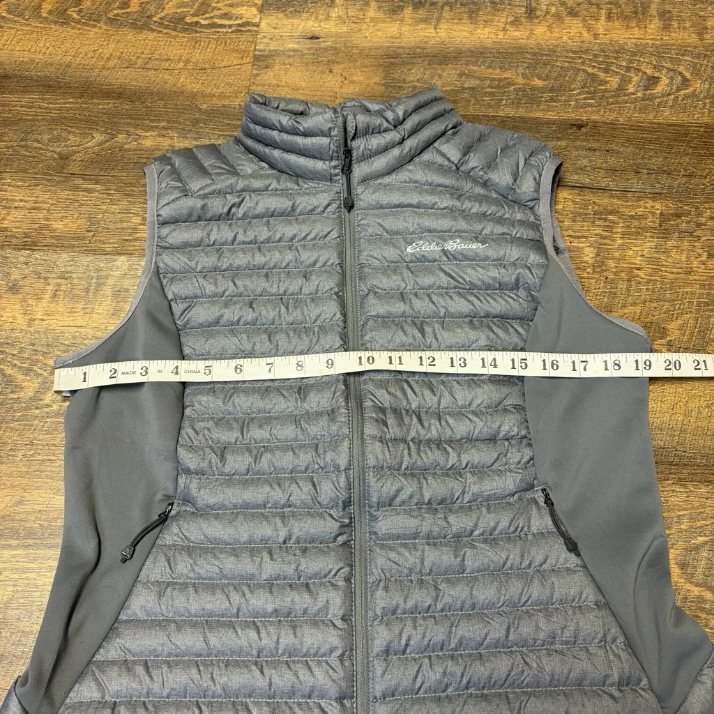 Eddie Bauer First Ascent Vest Womens Large Stormdown 800 Down Gray Puffer - Image 2