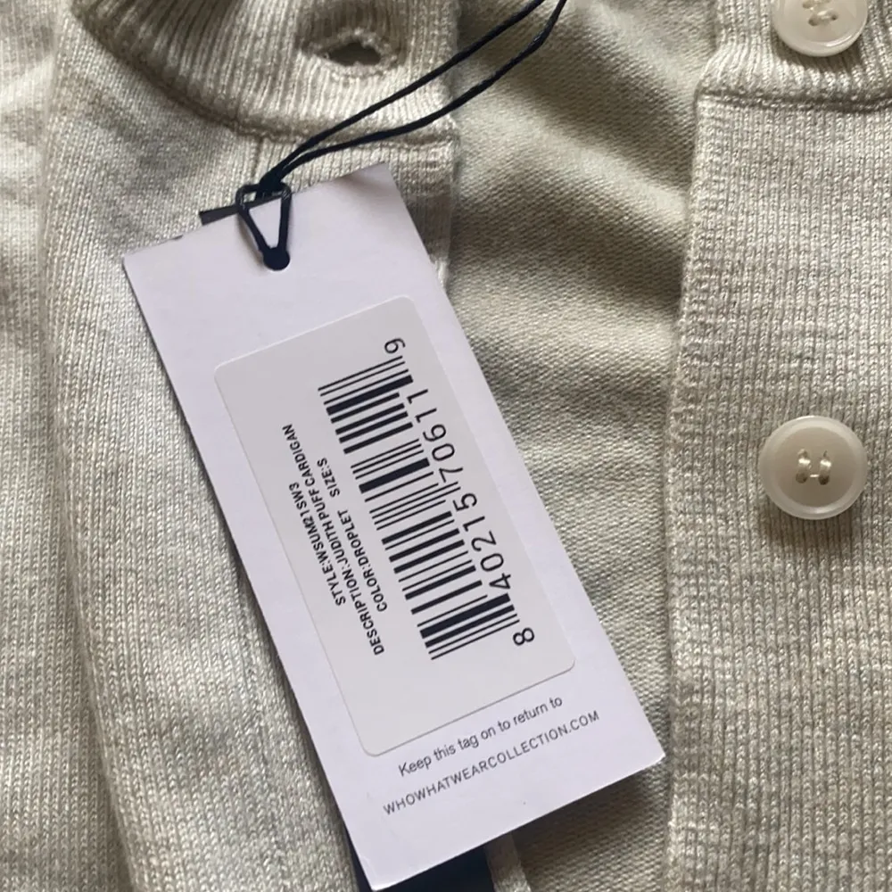 Judith Puff Cardigan in Droplet - Image 5