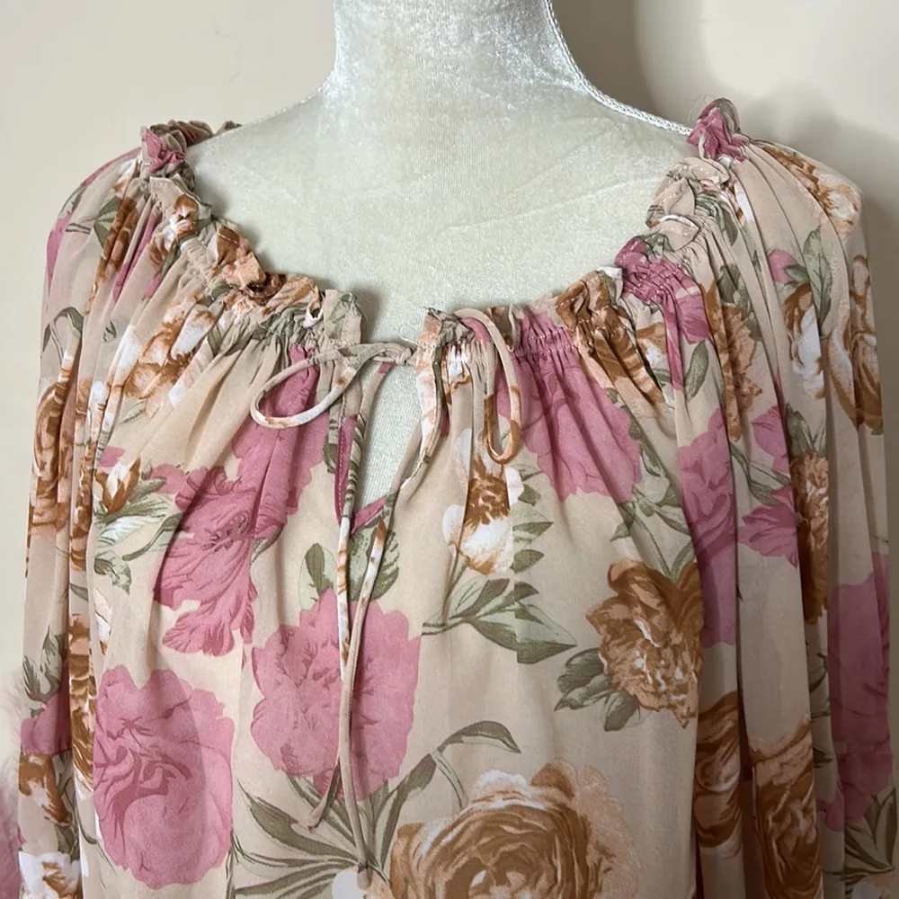 Vici collection • floral ruffle hem top - Image 65