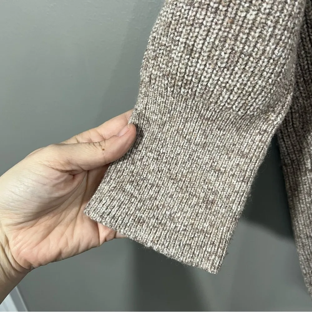 Chico’s size 2 tan cowl neck dolman sleeve sweater 3/4 length sleeve - Image 6