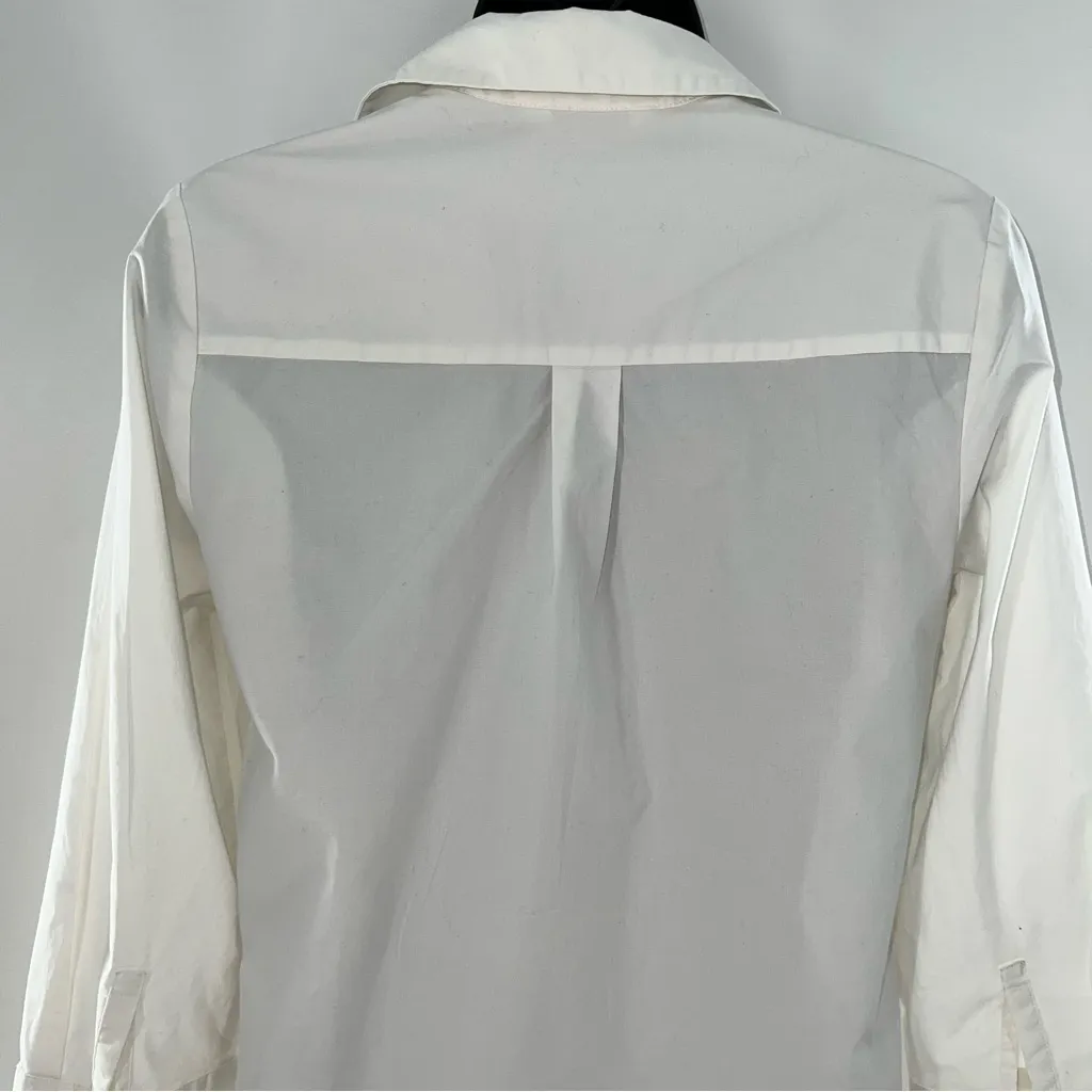 Club Monaco Women’s Men’s Style Button-Down Long Sleeve Mini Shirt Dress-Size 0 - Image 5