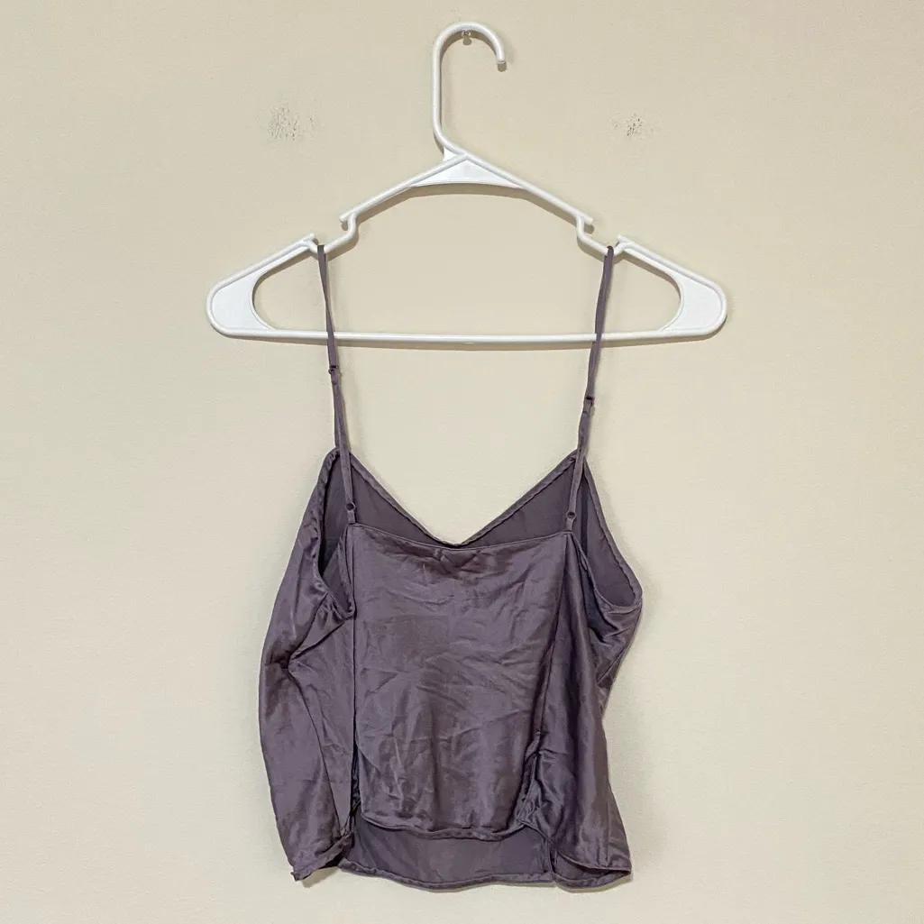 Victoria's Secret Women’s Purple Silk Chemise Sleep Tank Top Size Small - Image 2