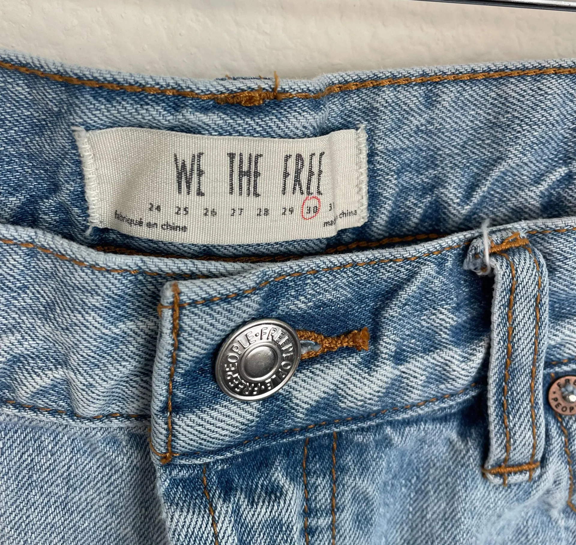 We The Free Good Vibes Lace Trim Denim Cut Off Shorts - Image 10