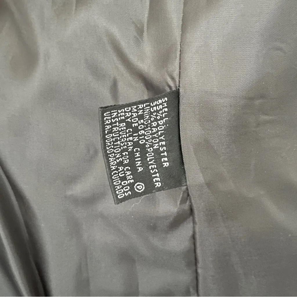 Kasper Charcoal Grey Pinstriped Three Button Blazer, Size 6 - Image 6