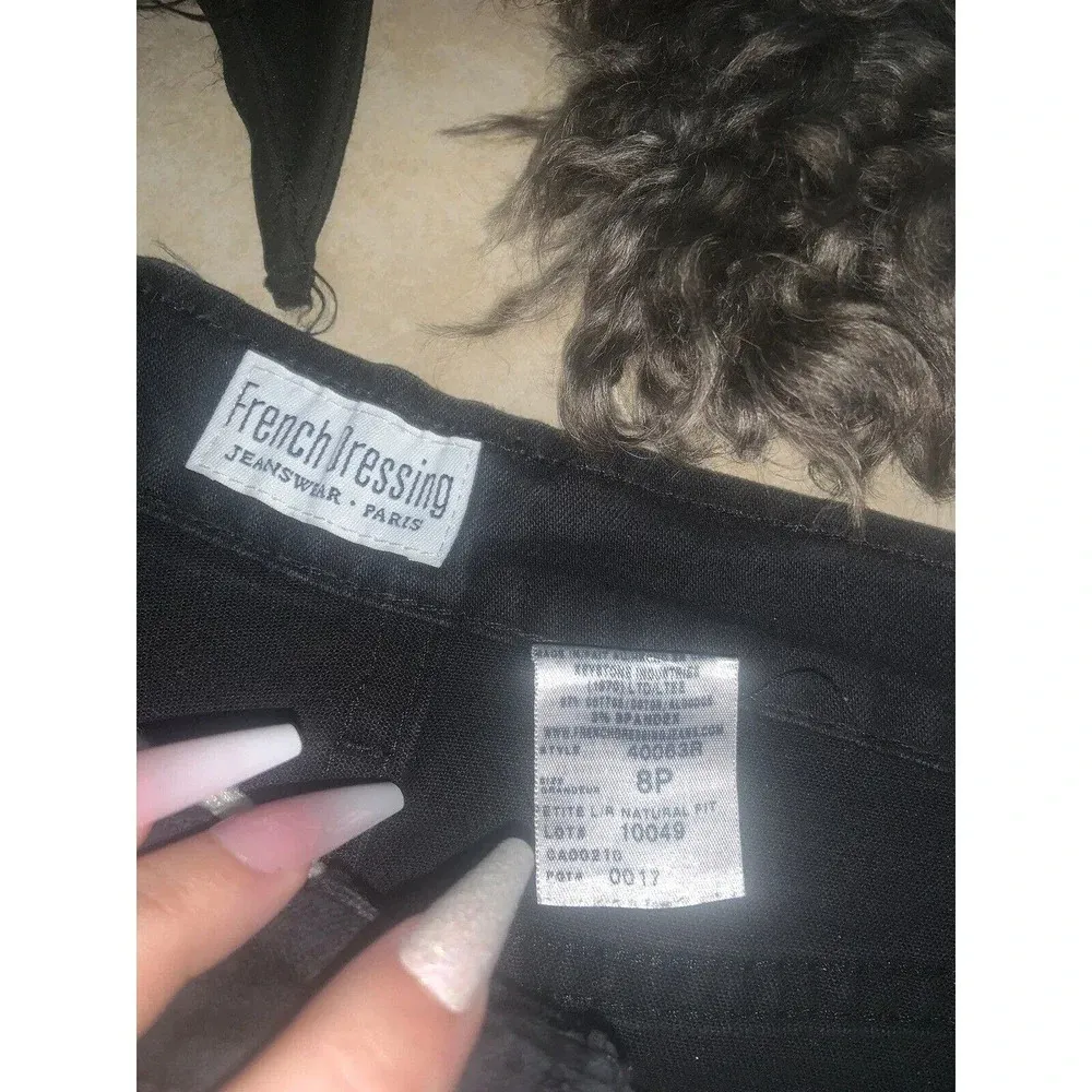 french dressing jeans paris fdj black bootcut jeans summer classic casual boho Size 8P - Image 3
