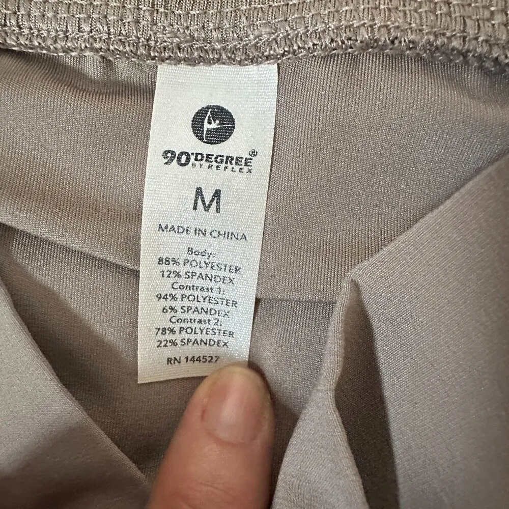 90 Degree by Reflex Skort Skirt Womens Size Medium Performance Pockets Active Tan - Image 5