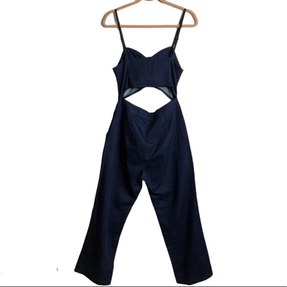 3x1  NYC Peek A Boo Denim Jumpsuit Size Medium - Image 5
