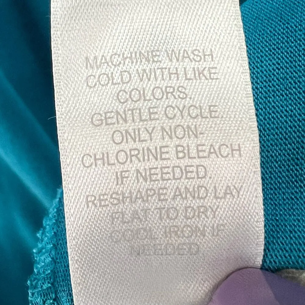 J Jill Pure Jill Wrap Tunic 4XL Teal Blue Scoop Neck 3/4 Sleeve Top Coastal Cozy Size 4X - Image 13