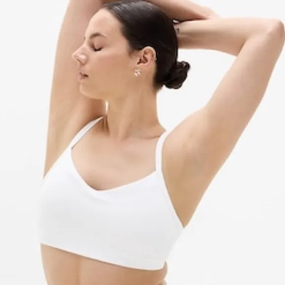 Athleta White Vital Racerback Padded Sports Bra XS - Image 8