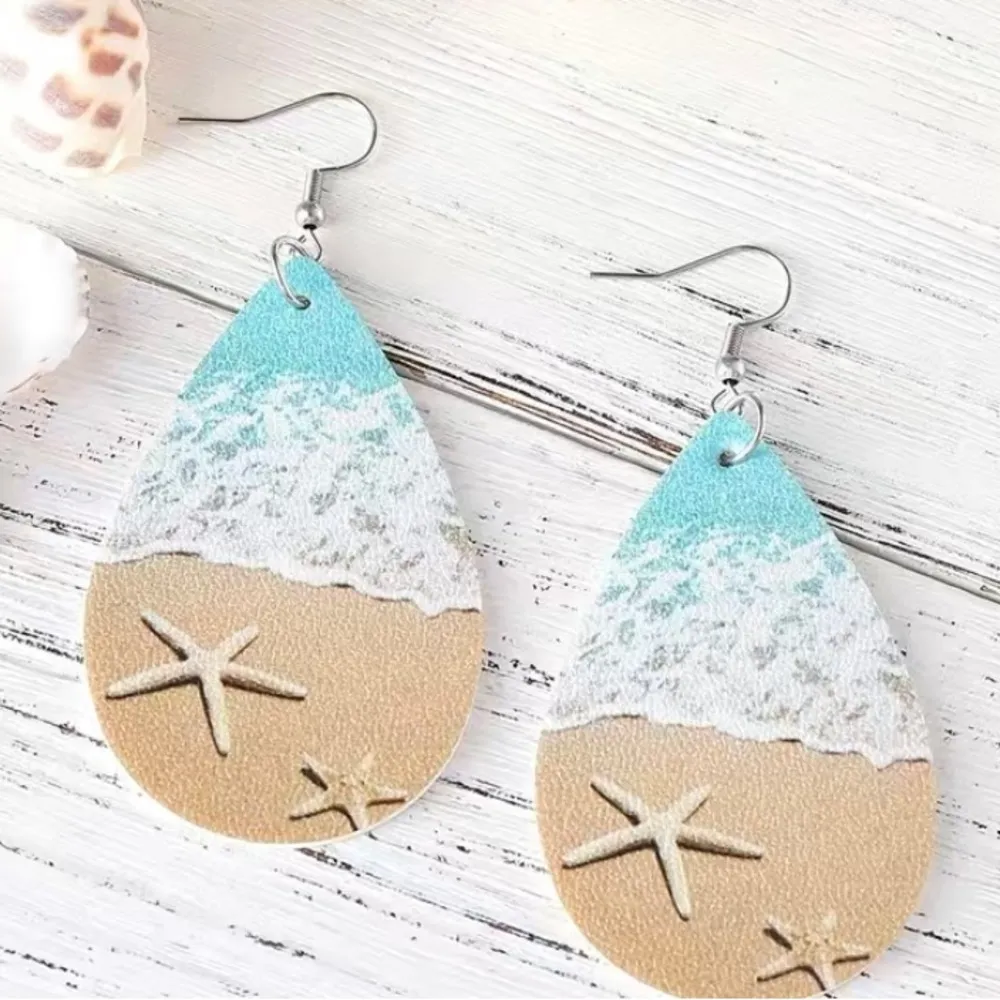 🏝️🏝️🏝️3 for 12🏝️🏝️🏝️Beach Earrings Blue - Image 2