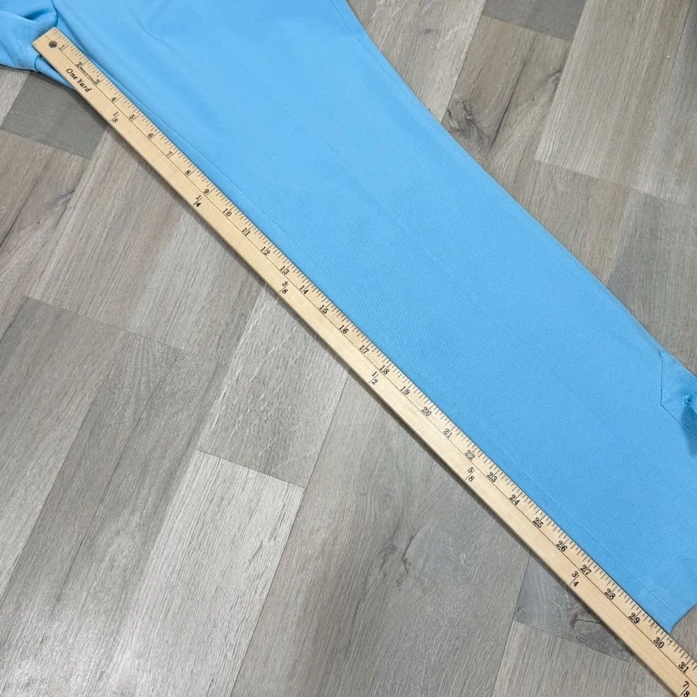 Banana Republic Lace Up Ankle Sloan Crop Pants Sky Blue 8 Long - Image 14