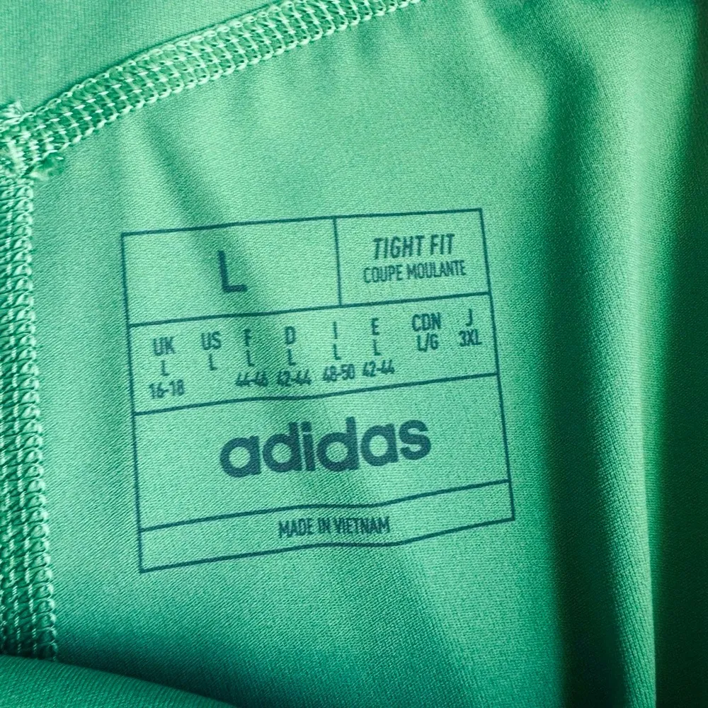 Adidas Aeroready Luxe High Waist Tight Fit Training Tights Green Size L NWT - Image 10