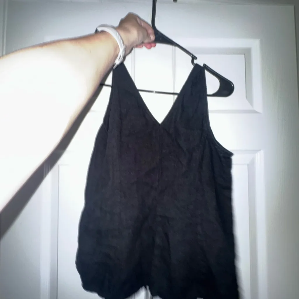 a new day Linen Tie Front Blouse - Image 4