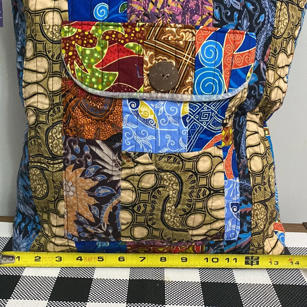 Quilted multicolor tote bag new! Blue - Image 7