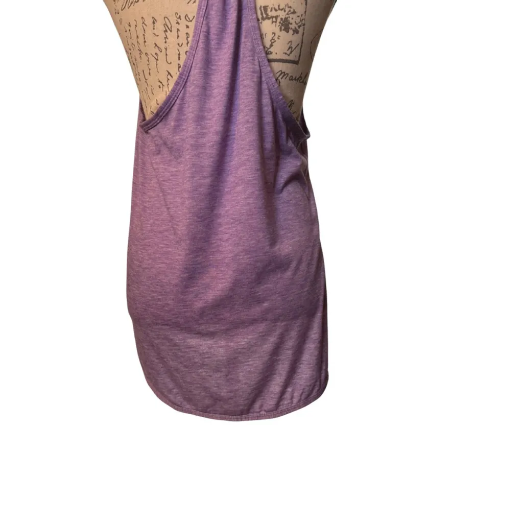 Icyzone Size Large Heathered Purple Racer Back Tank Top - Image 10