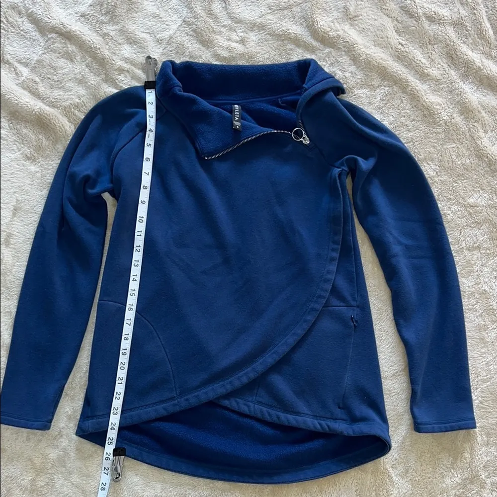 Athleta ‎ Navy Asymmetrical Zip Pullover - Image 2