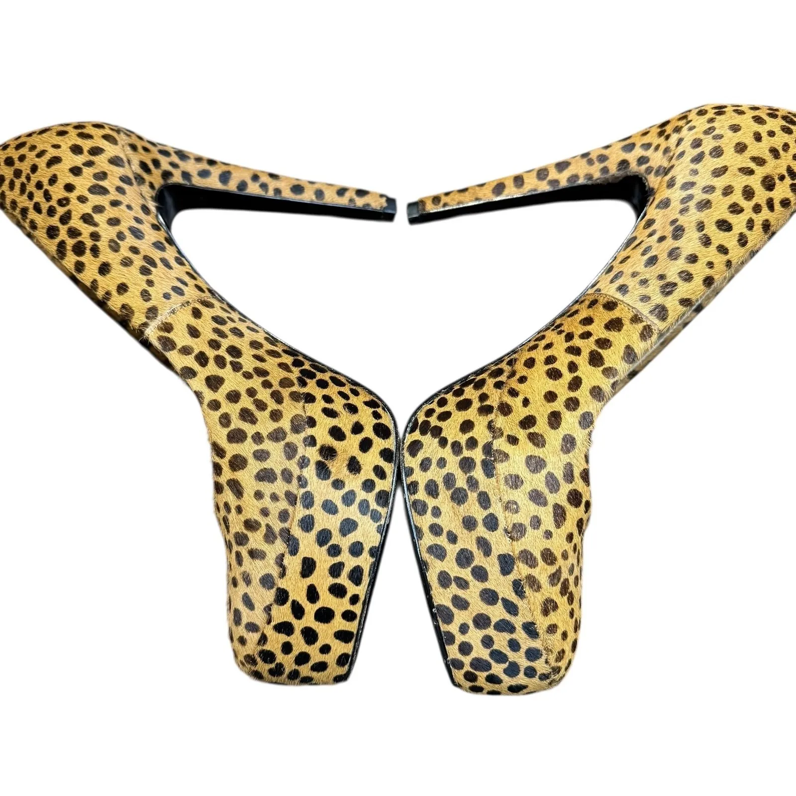 Diane von Furstenberg Shoes Womens Leopard Pony Hair Calf Hair‎ Stiletto Heels - Image 4