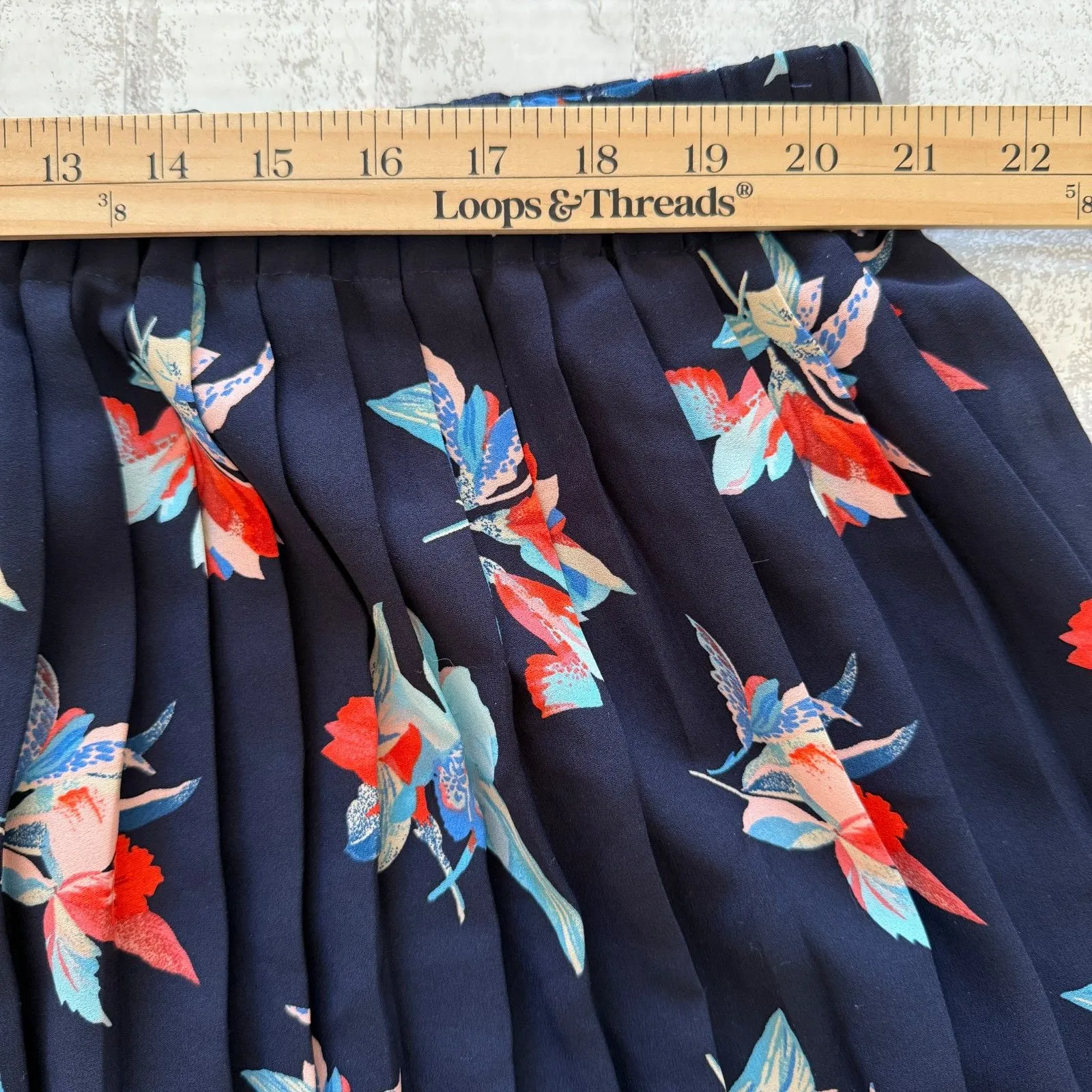 Ava & Viv Bird Of Paradise Floral Pleated Skirt Tropical Vibrant Midi Bottoms 2X - Image 5