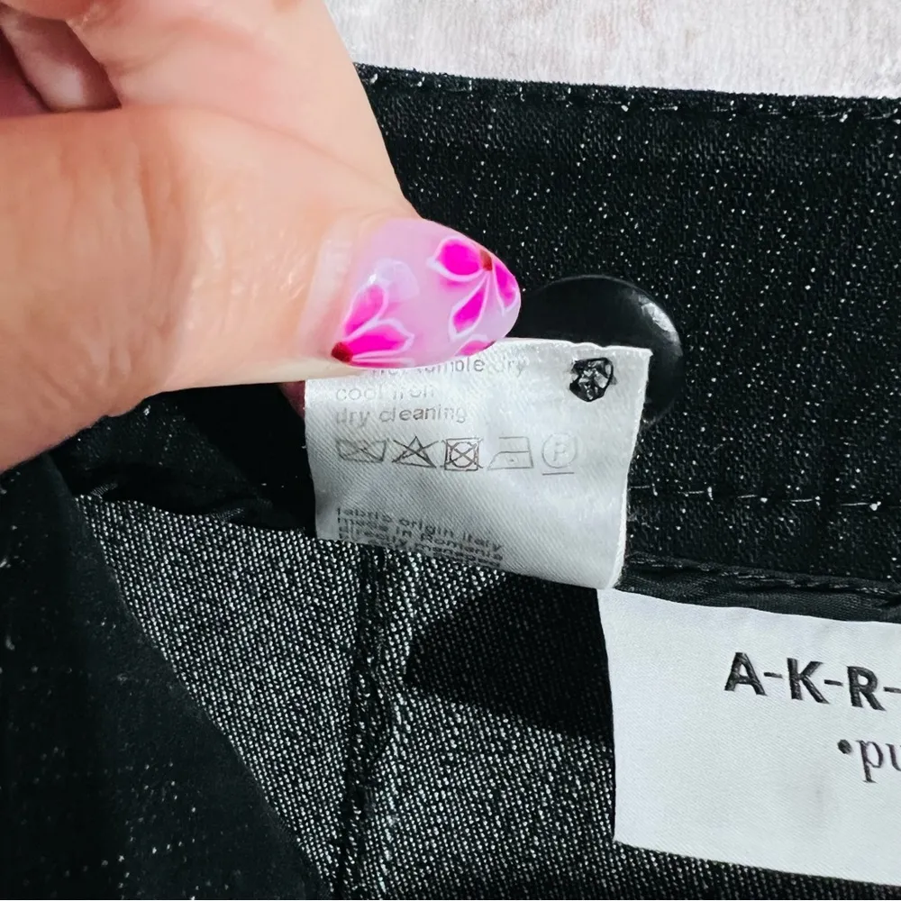 Akris Punto Chiara High Waist Crop Wide Leg Jeans in Black Size 6 - Image 10