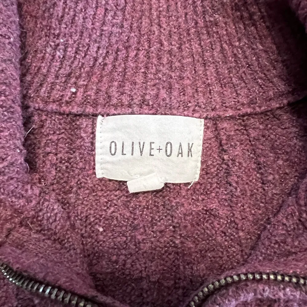 Olive & Oak Maroon Quarter zip sweater size M - Image 2
