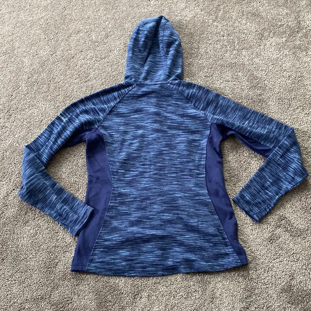 Columbia Blue Space-Dye Full Zip Hoodie SIZE M - Image 6