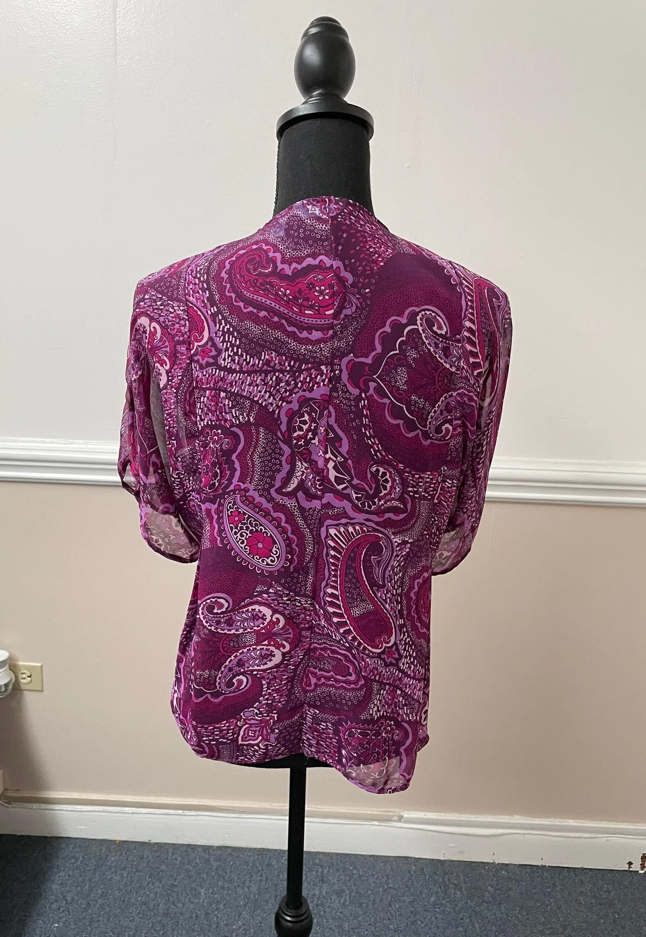 See Through Tie Front Blouse - Image 2