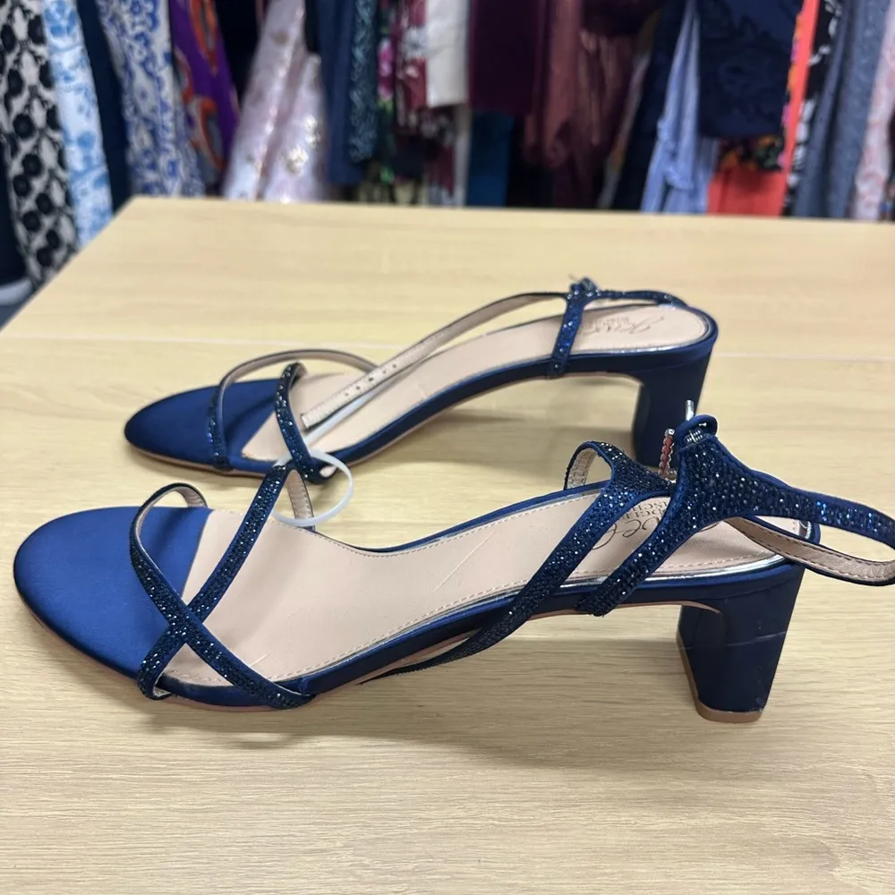 Jewel Badgley Mischka Alexis Slingback Sandal in Blue Size 11 NWOT - Image 3