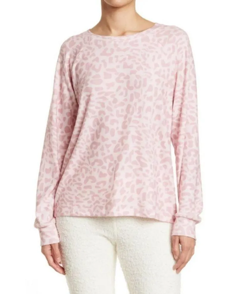 đź’•PJ SALVAGEđź’• Long Sleeve Pajama Top ~ Blush Animal Print Small S NWT - Image 1