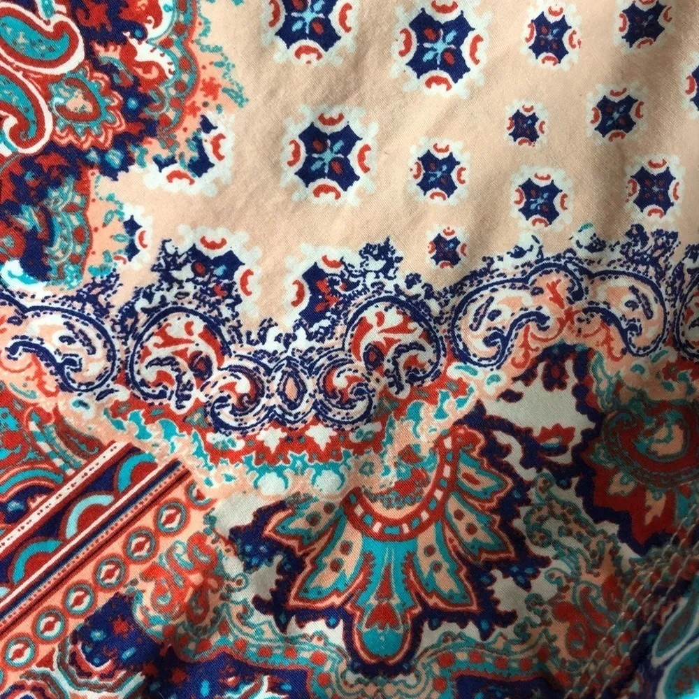 Chico's Collection Fun Artsy Cropped Patchwork Pedal Pusher~Capri Pants 0.5/S - Image 2