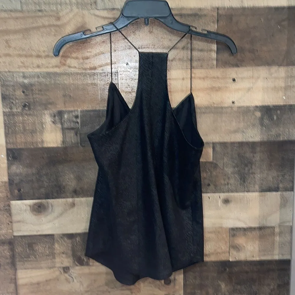 Lavender Brown Black Faux Suede Snakeskin Strappy Tank Top - Image 6