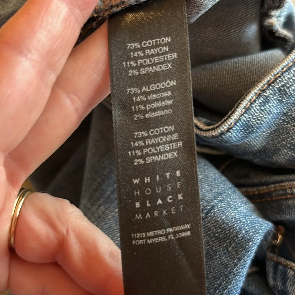 White House Black Market "The Skinny" Jeans, Lightly Distressed, Size 2 - Image 9