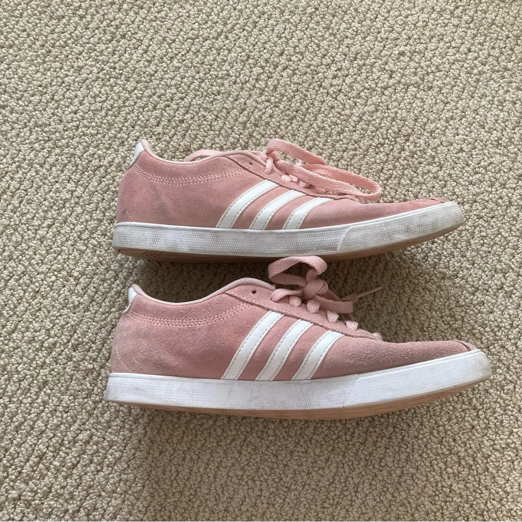 Adidas Women's Neo Courtset Sneakers Dusty Pink White Soft Size 7.5 Fashion EUC - Image 8